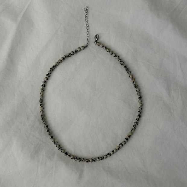 Dalmatian stone necklace