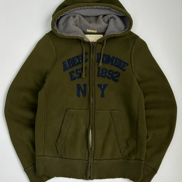 [XL] 아베크롬비 카키 아치로고 후드집업