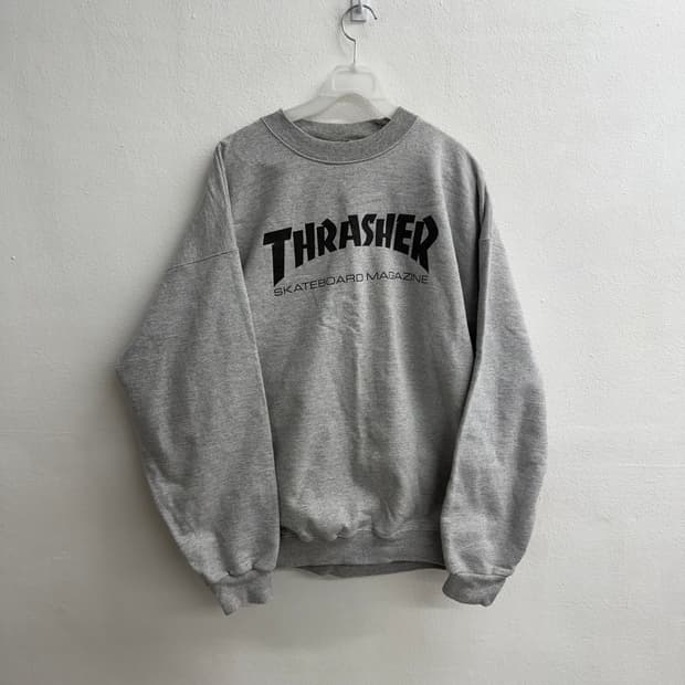 트레셔 THRASHER 스케이트보드 맨투맨 (L)