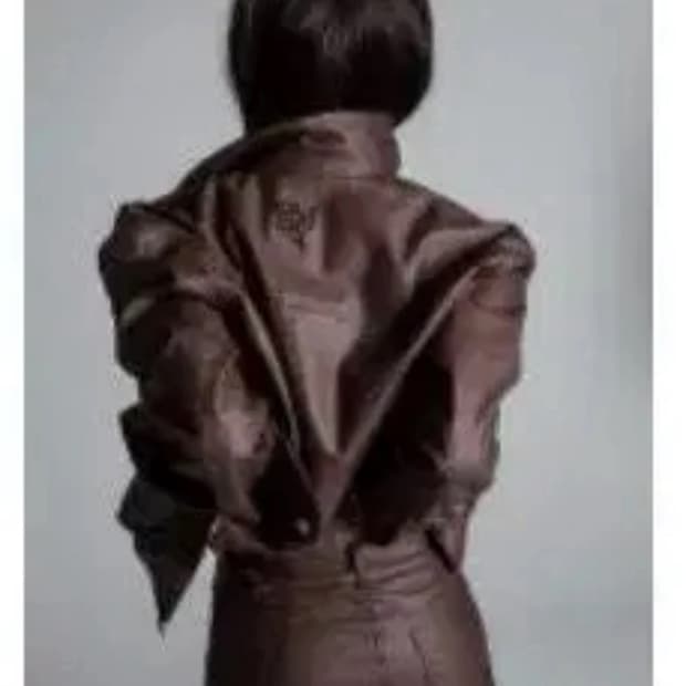 김미더영 크랙자켓 브라운