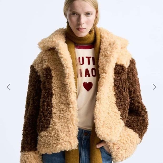 [S] 자라 x 해리 램버트 포우 퍼 자켓 브라운