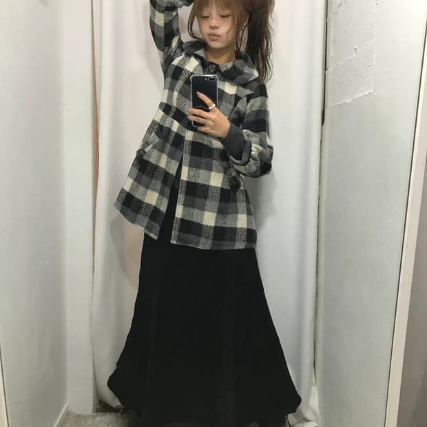 🫧큐트 체크 코트 코디 세트 🫧