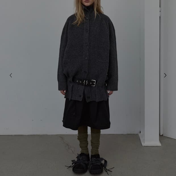 OVERSIZED CARDIGAN (MELANGE GREY) 새상품