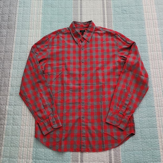 제이크루 J crew. 레드블록 체크셔츠. XL 105사이즈