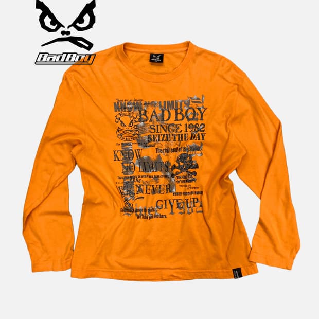 BAD BOY glitter grunge printing t