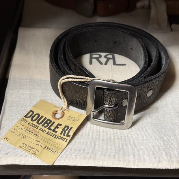 RRL 핸드 버니시 벨트 32사이즈