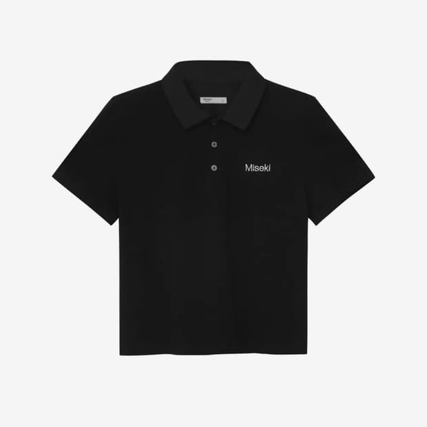 미세키서울 Logo pk t-shirts 로고 피케이 티셔츠 블랙