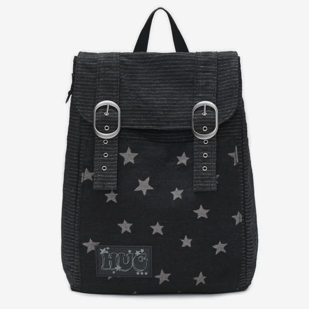 허그유어스킨 스타 더스트 데님 백팩 블랙 데님