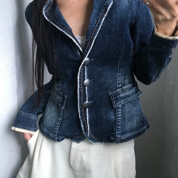 Marithe 마리떼 프랑소와 저버 90s 우먼 데님 블레이저
