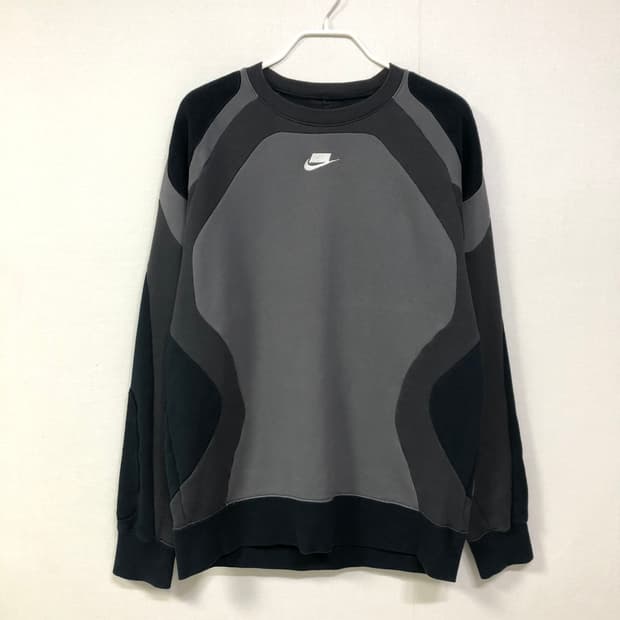 나이키 NSW 블랭크 퓨츄라 로고 맨투맨 100 L _ 블랙그레이