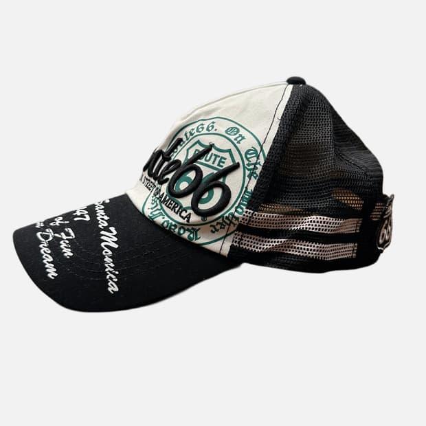 ROUTE66 embroidery logo mesh cap