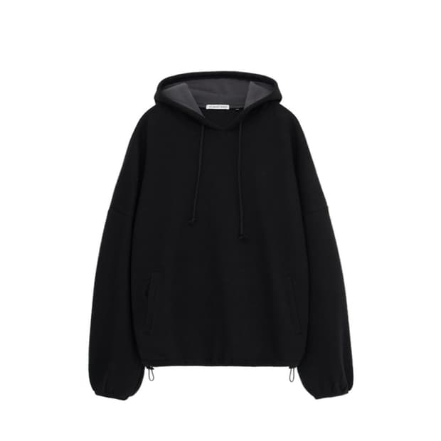 폴리테루 휴먼인덱스 휴먼 볼륨 후디 블랙