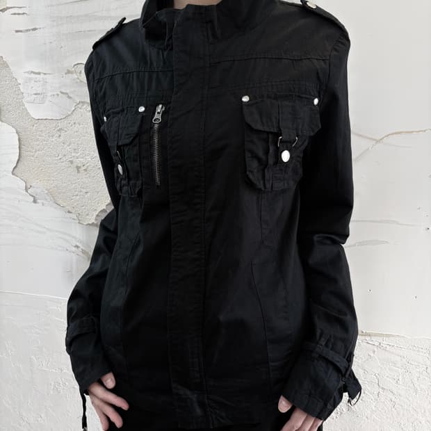 black pocket jacket