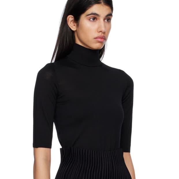 MAX MARA 블랙 터틀넥 스웨터 S