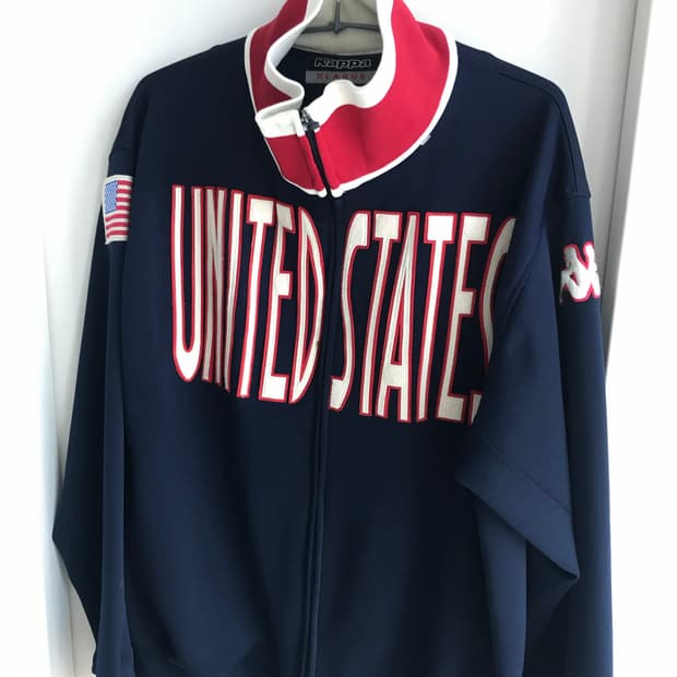 카파 에메리칸 빈티지 성조기 네이비 져지 집업 XL