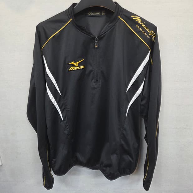 미즈노 프로 일본판 져지 반집업 자켓 m