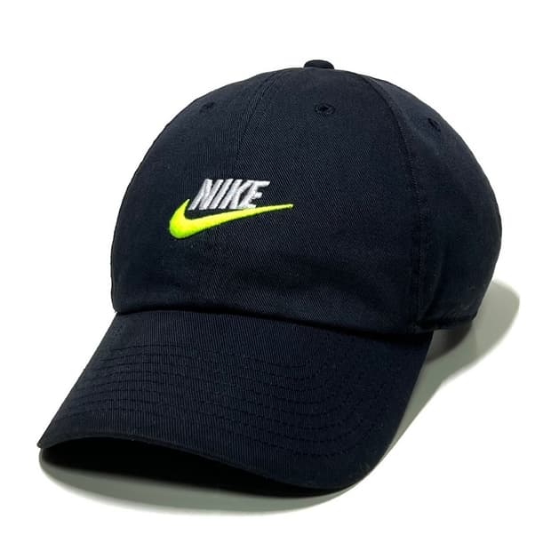 NIKE 나이키 헤리티지86 퓨추라 초레어 형광노랑 스우시 볼캡 모자