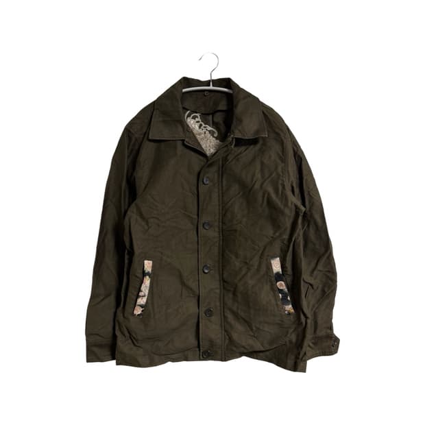 카라쿠리 타마시 자수 코튼 자켓