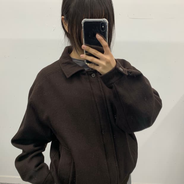 재패니즈 다크브라운 울 봄버