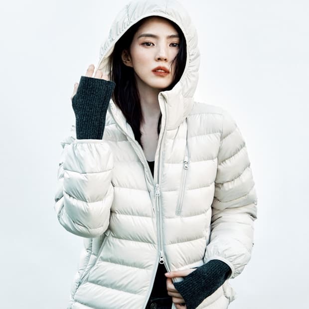 택O 새 상품 무신사스탠다드 우먼 경량패딩 스톤 화이트 M