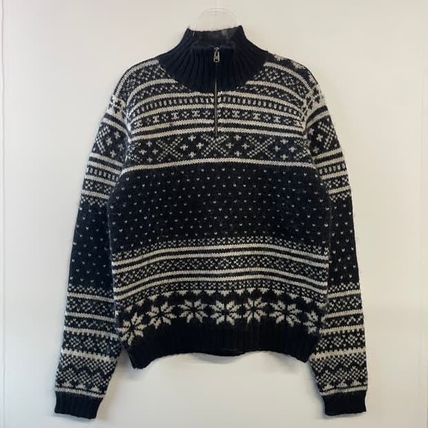 90s 폴로 스포츠 하프집업 니트