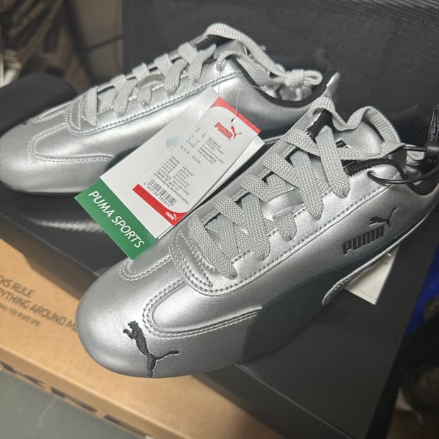 푸마 스피드캣 메탈릭 실버 블랙 245 새상품