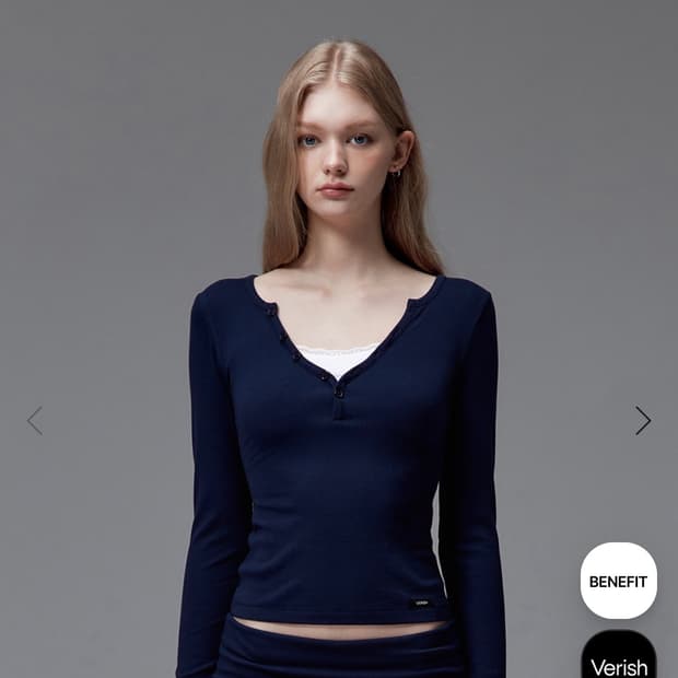 베리시 선데이 더블 레이어드 레이스 탑