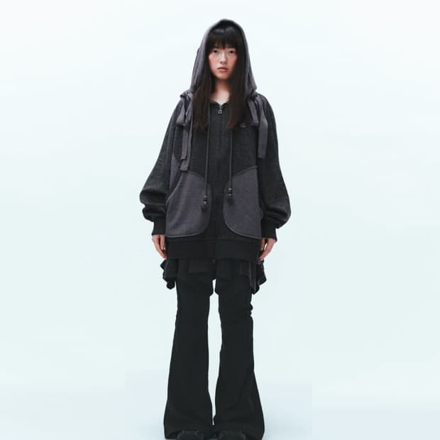 코이세이오 Coyseio 라운드 핀턱 팬츠+폴딩 언밸런스 스커트 세트