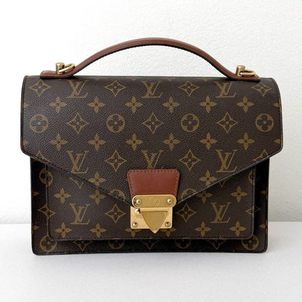 루이비통 모노그램 몽소 플랩 금장 탑핸들 2WAY 토트·크로스백