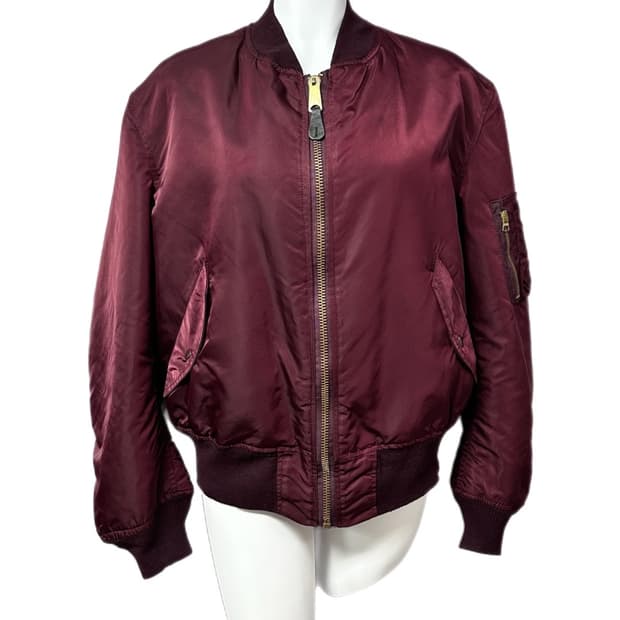 80-90s 알파인더스트리 ma-1 버건디 항공점퍼