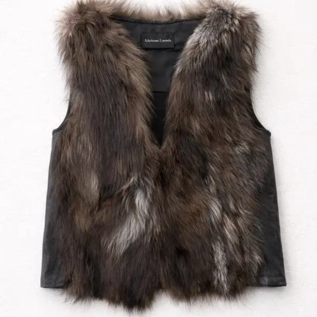 Fox fur 여우털 양가죽 베스트
