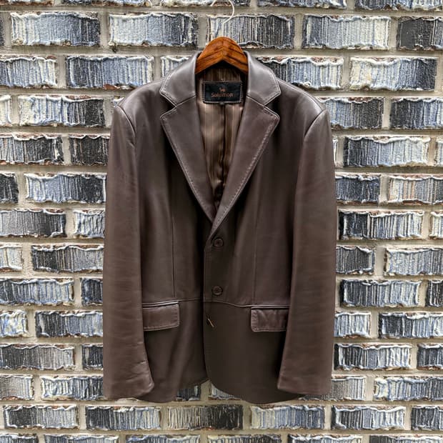 90s 양가죽 블레이저 투버튼