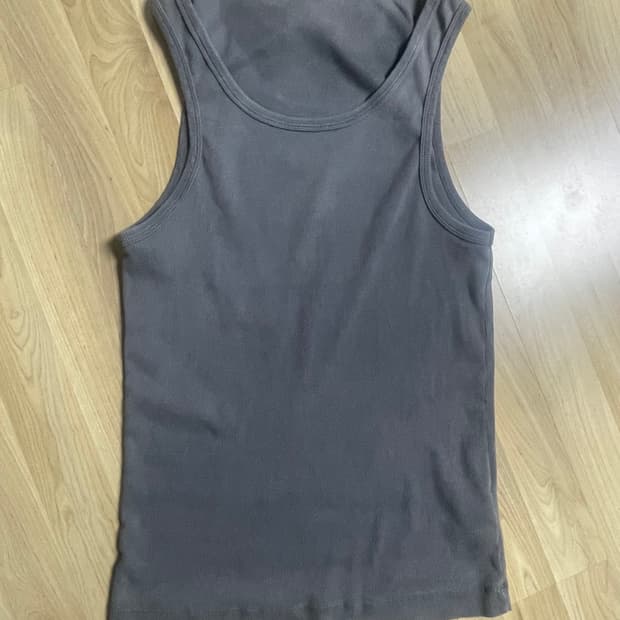 자라 리브드 차콜 탱크탑 M