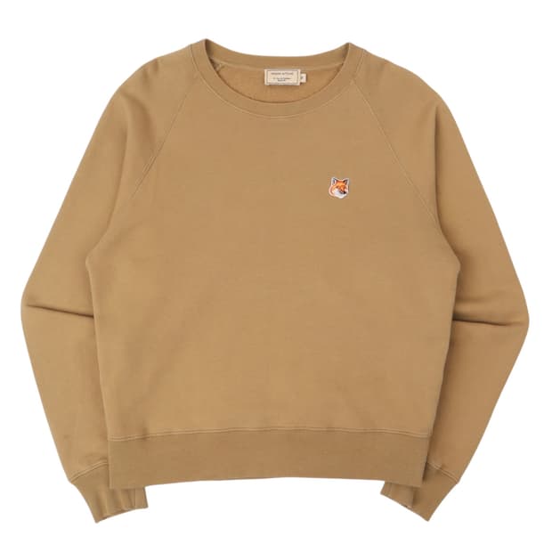 메종키츠네 베이지 폭스 패치 스웻셔츠