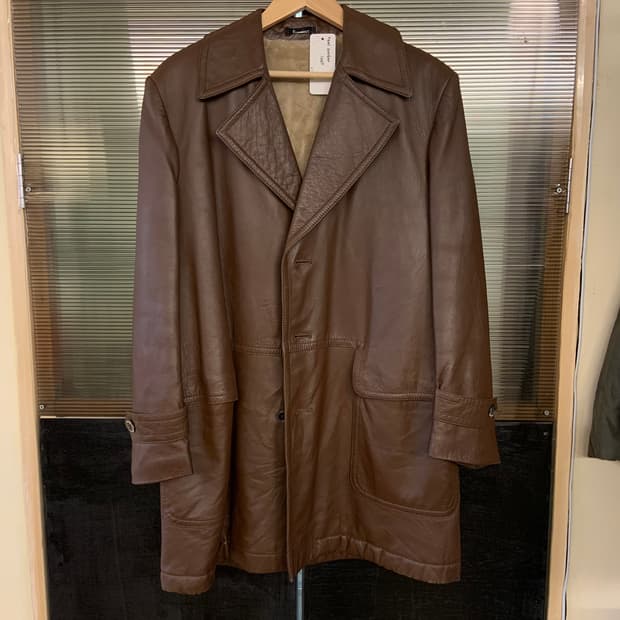 일본 빈티지 리얼레더 코트