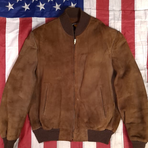 오리지날 80's 미국제조 리얼스웨이드 봄버 자켓