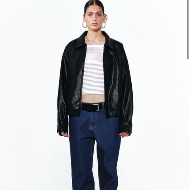 다이닛 봄버 레더자켓