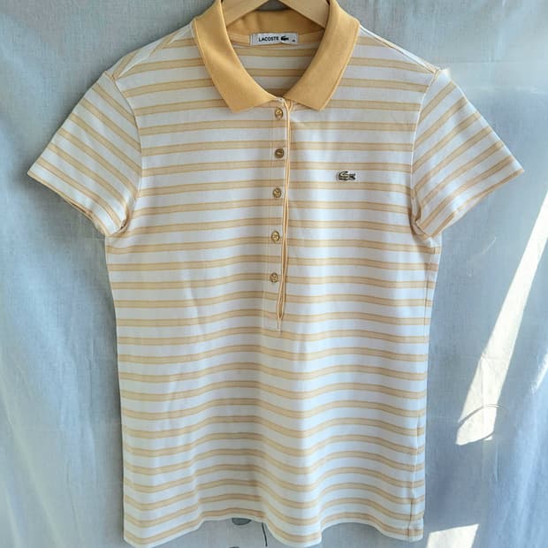 라코스테 반팔 카라티셔츠 여성용 S 사이즈  코튼 클래식 