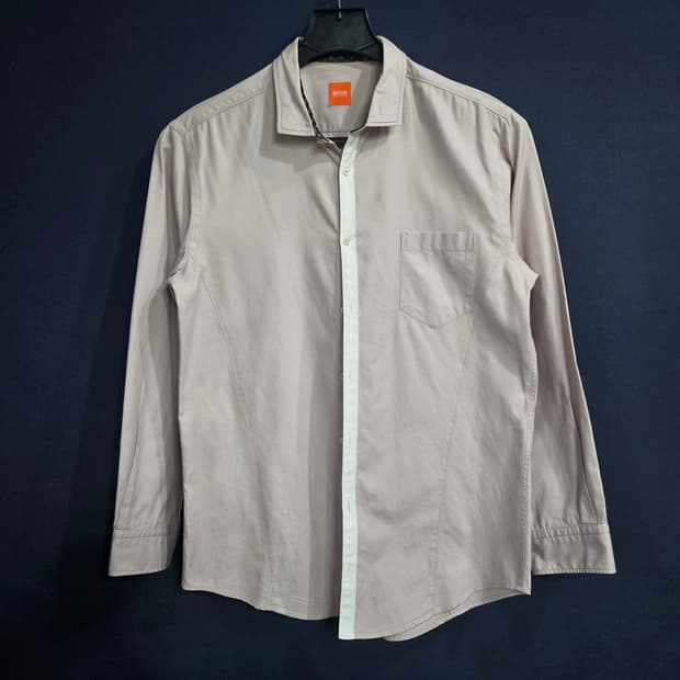 휴고보스 라이트핑크 남성 슬림핏 100 긴팔셔츠 