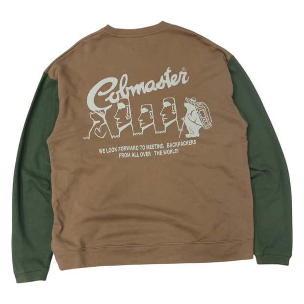 콜마스터 빈티지 백패킹 모아이 그래픽 나그랑 맨투맨 (F)