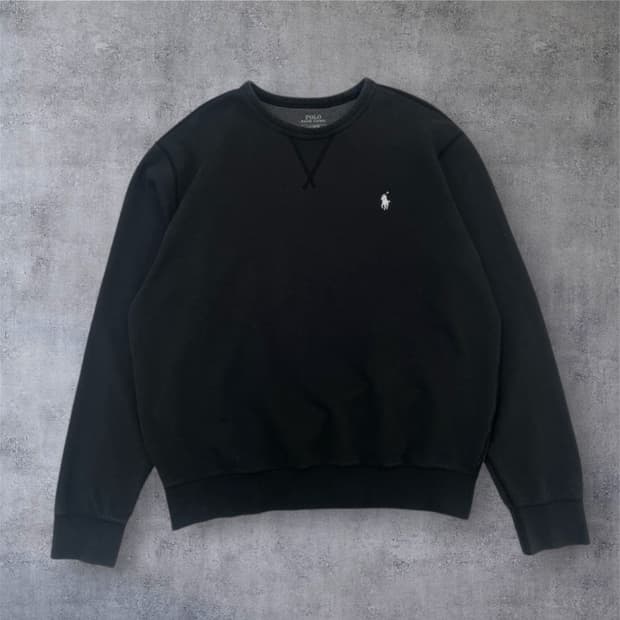 폴로 랄프로렌 블랙 포니자수 맨투맨 스웨트셔츠 L
