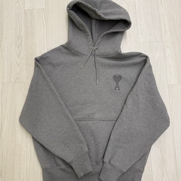 [L] AMI 빅로고 후디/후드티 그레이