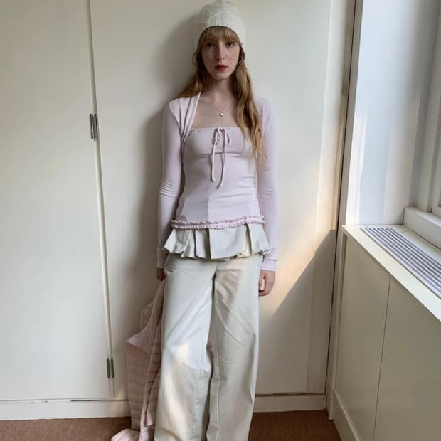 DoknowZero 크림 팬츠