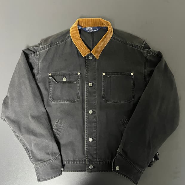 폴로 덩가리 자켓 블랙 90s
