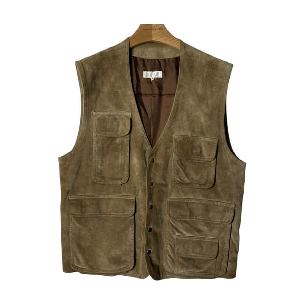 [JPN] 빈티지 스웨이드 피싱 베스트