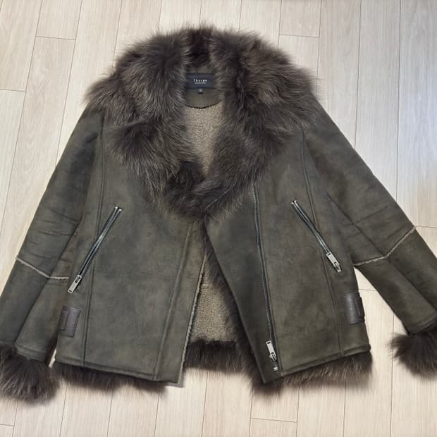 [55] 티렌 천연 폭스퍼 무스탕 카키 s사이즈