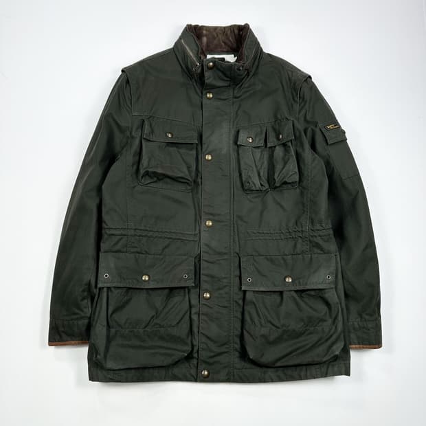 빈폴 클래식 왁스 필드자켓 카키 XL
