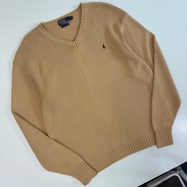 Polo 폴로 랄프로렌 베이지 헤비코튼 니트
