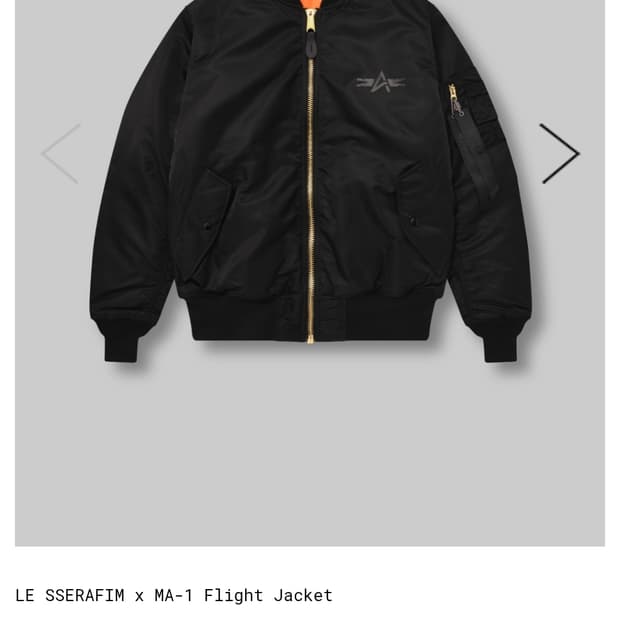 르세라핌x알파인더스트리 마원 MA-1 XL