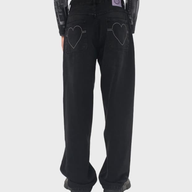 까르네볼렌테 fly together 블랙하트데님 30 size